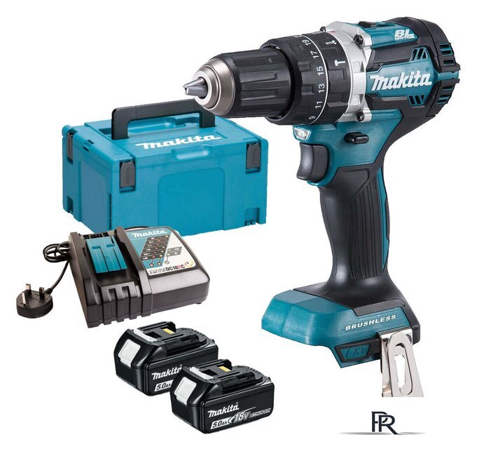 Ударная дрель-шуруповерт Makita DHP484RTJ (с 2-мя АКБ, кейс) - Изображение №1 — Интернет-магазин ПроЗаказ