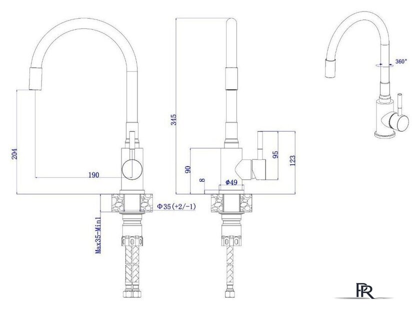 Смеситель AV Engineering AVLES4-DW7 - Изображение №2 — Интернет-магазин ПроЗаказ