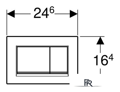 Панель смыва Geberit Sigma 30 New 30 115.893.JT.1 (белый матовый/хром глянцевый) - Изображение №4 — Интернет-магазин ПроЗаказ