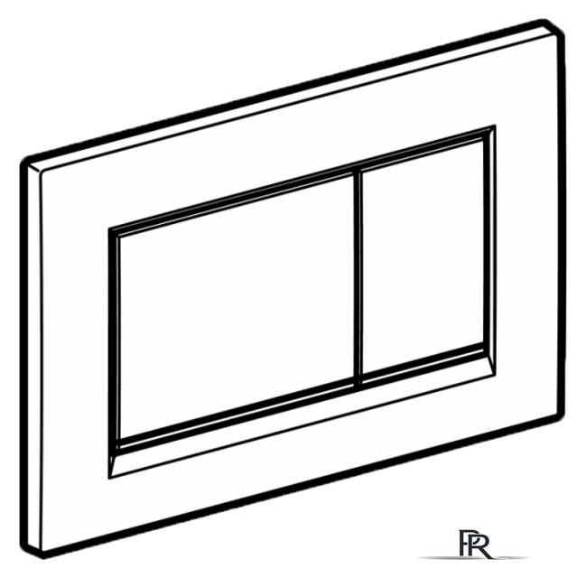 Панель смыва Geberit Sigma 30 New 30 115.893.JT.1 (белый матовый/хром глянцевый) - Изображение №2 — Интернет-магазин ПроЗаказ