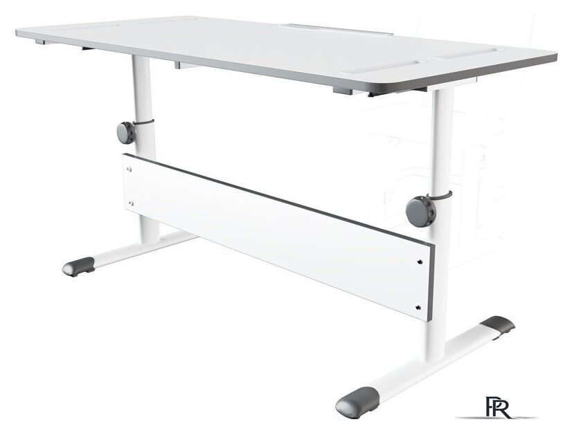 Парта Polini Kids City D2 (без стула, белый/серый) - Изображение №3 — Интернет-магазин ПроЗаказ