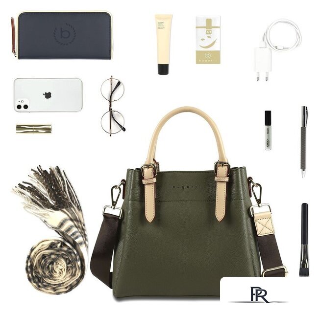 Женская сумка Bugatti Ella 49362084 (оливковый) - Изображение №7 — Интернет-магазин ПроЗаказ