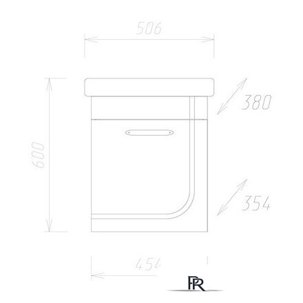  Onika Тумба под умывальник Ирис 50.01 105018 - Изображение №2 — Интернет-магазин ПроЗаказ