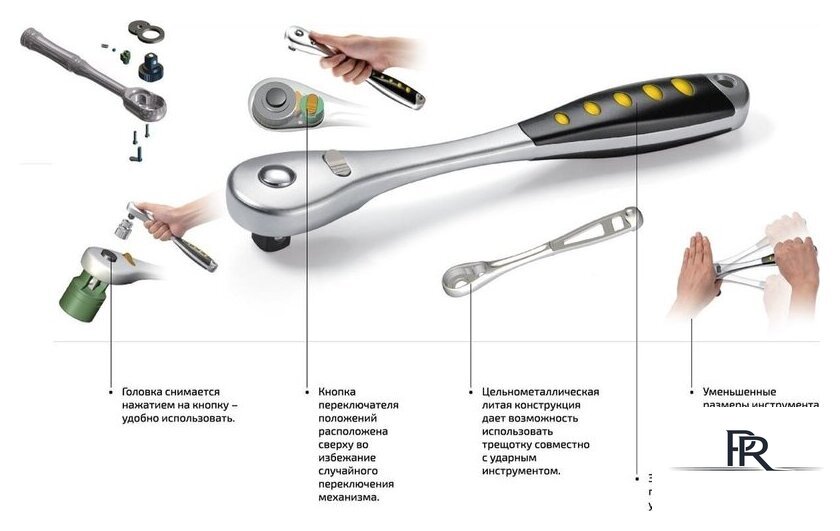 Набор трещотка с головками и битами Inforce 06-07-12 (108 предметов) - Изображение №19 — Интернет-магазин ПроЗаказ