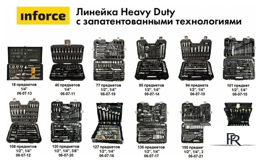 Набор трещотка с головками и битами Inforce 06-07-12 (108 предметов) - Изображение №25 — Интернет-магазин ПроЗаказ