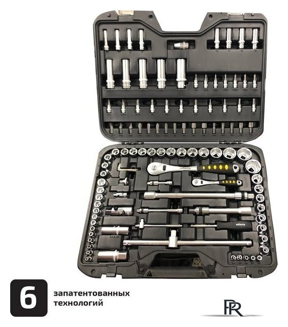 Набор трещотка с головками и битами Inforce 06-07-12 (108 предметов) - Изображение №5 — Интернет-магазин ПроЗаказ