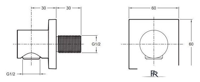 Шланговое подключение Jacob Delafon Modulo E8467-CP - Изображение №2 — Интернет-магазин ПроЗаказ