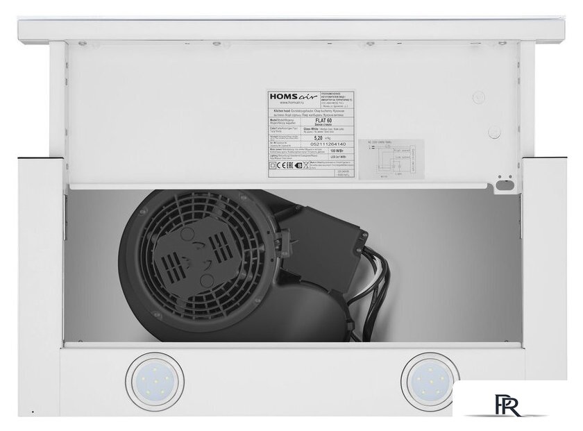 Кухонная вытяжка HOMSair Flat 60 Glass (белый) - Изображение №3 — Интернет-магазин ПроЗаказ