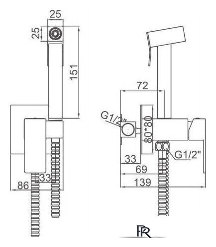 Смеситель с лейкой для биде Ledeme L75398-8 - Изображение №2 — Интернет-магазин ПроЗаказ