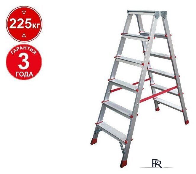 Лестница-стремянка Новая высота NV 312 двухсторонняя профессиональная 2x6 ступеней - Изображение №1 — Интернет-магазин ПроЗаказ