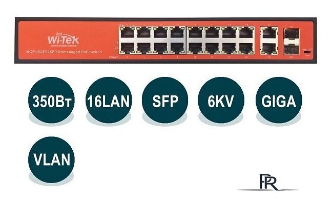 Неуправляемый коммутатор Wi-Tek WI-PS320GF - Изображение №1 — Интернет-магазин ПроЗаказ