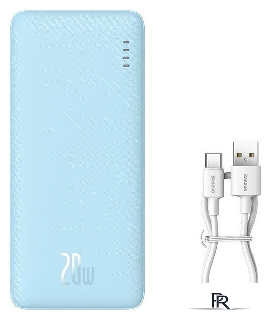 Внешний аккумулятор Baseus Airpow Fast Charge Power Bank 20W 20000mAh (голубой) - Изображение №5 — Интернет-магазин ПроЗаказ
