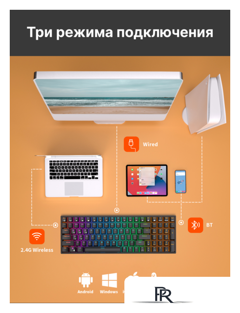 Клавиатура Royal Kludge RK100 RGB (черный, RK Red) - Изображение №8 — Интернет-магазин ПроЗаказ