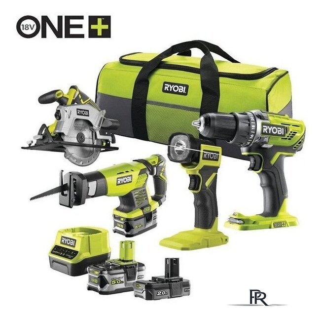  Ryobi RCK184-252S 5133005692 (шуруповерт, фонарь, сабельная пила, циркулярная пила, 2 АКБ, сумка) - Изображение №1 — Интернет-магазин ПроЗаказ
