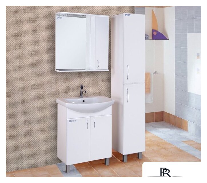  Doratiz Шкаф с зеркалом Эко 60 (правый, белый) - Изображение №3 — Интернет-магазин ПроЗаказ