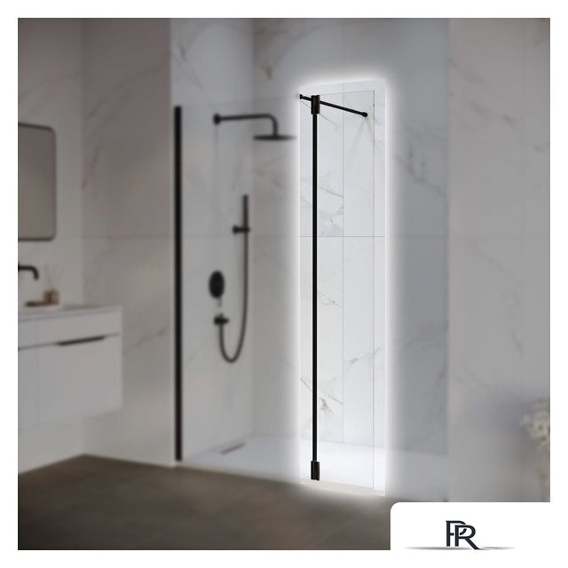 Душевая стенка RGW Z-070B 352207003-14 (черный/прозрачное стекло) - Изображение №2 — Интернет-магазин ПроЗаказ
