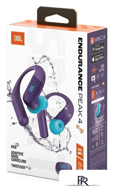 Наушники JBL Endurance Peak 4 (фиолетовый/бирюзовый) - Изображение №8 — Интернет-магазин ПроЗаказ
