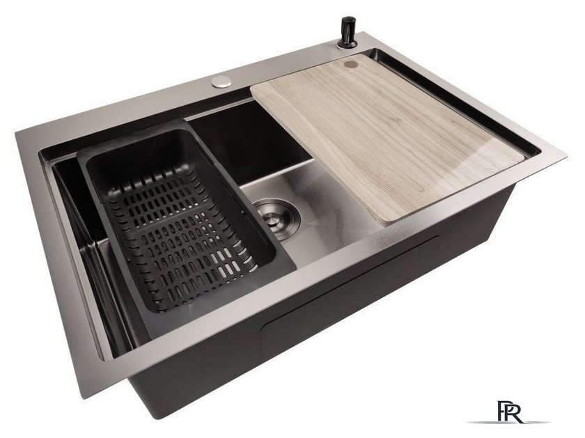 Кухонная мойка Stellar S7050NB-A (нано черный, c доской) - Изображение №1 — Интернет-магазин ПроЗаказ