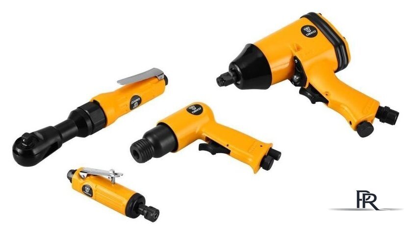  Deko Premium SET 34 018-0908 (прямая пневмошлифмашинка, пневмотрещотка, пневмодолото, пневмогайковерт) - Изображение №2 — Интернет-магазин ПроЗаказ