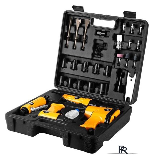  Deko Premium SET 34 018-0908 (прямая пневмошлифмашинка, пневмотрещотка, пневмодолото, пневмогайковерт) - Изображение №1 — Интернет-магазин ПроЗаказ