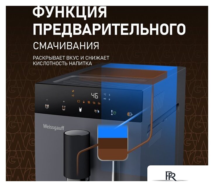 Кофемашина Weissgauff WCM-245 DBx Touch Cappuccino - Изображение №9 — Интернет-магазин ПроЗаказ