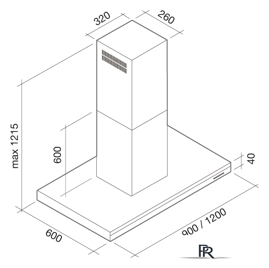 Кухонная вытяжка Falmec Lumen Design Island 120 800 м3/ч (нержавеющая сталь) - Изображение №12 — Интернет-магазин ПроЗаказ