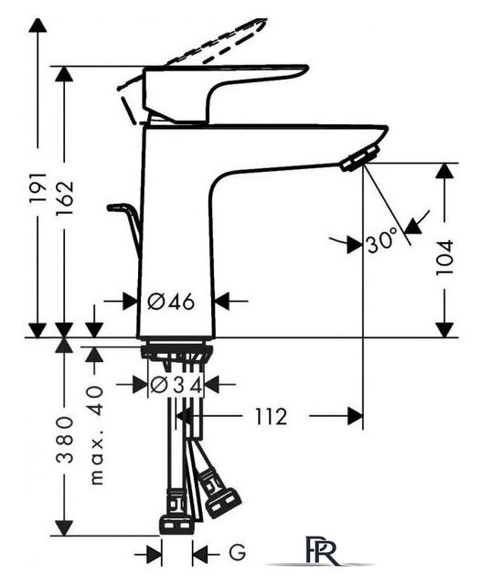 Смеситель Hansgrohe Talis E 71710140 (бронзовый матовый) - Изображение №5 — Интернет-магазин ПроЗаказ