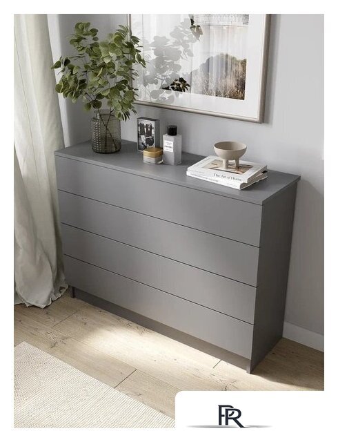 Комод Горизонт Нео 1050 4 ящика (серый графит) - Изображение №5 — Интернет-магазин ПроЗаказ