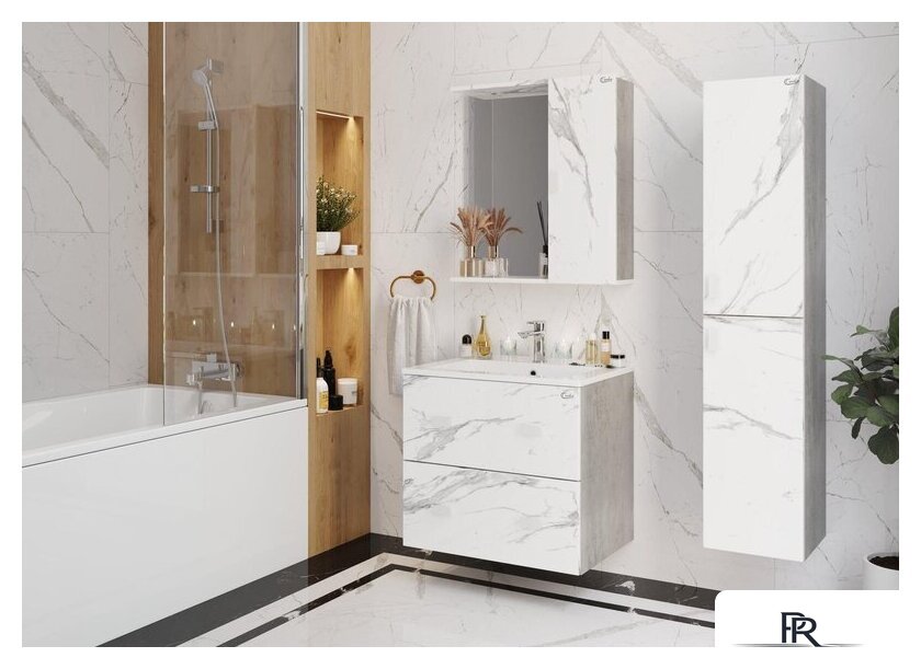  Onika Тумба под умывальник Марбл 65.13 106548 - Изображение №4 — Интернет-магазин ПроЗаказ