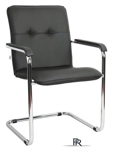 Офисный стул Белс Румба Chrome V 450390/V4 (кожзам черный) - Изображение №1 — Интернет-магазин ПроЗаказ