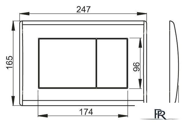 Панель смыва Alcaplast M270 - Изображение №2 — Интернет-магазин ПроЗаказ
