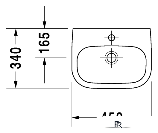 Умывальник Duravit D-Code 45x34 (07054500002) - Изображение №2 — Интернет-магазин ПроЗаказ