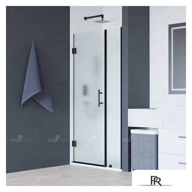 Душевая дверь RGW HO-012B 350601209-24 90 (черный/матовое-сатинат стекло) - Изображение №1 — Интернет-магазин ПроЗаказ
