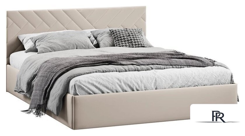 Кровать Трия Кевия Тип 1 с подъемным механизмом 160x200 (велюр Confetti Cream) - Изображение №1 — Интернет-магазин ПроЗаказ