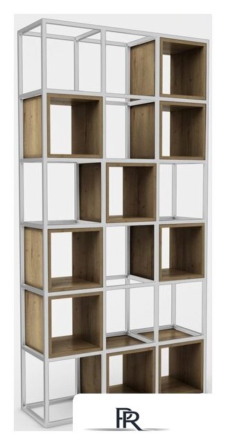 Стеллаж Hype Mebel Грос 105x175 (белый/дуб галифакс олово) - Изображение №1 — Интернет-магазин ПроЗаказ