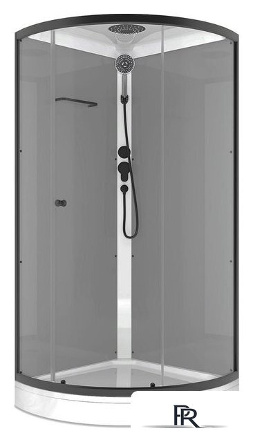 Душевая кабина Domani-Spa Simple 100x100 DS01Sm110LGrCl00.Gt-V1.2-Black - Изображение №1 — Интернет-магазин ПроЗаказ