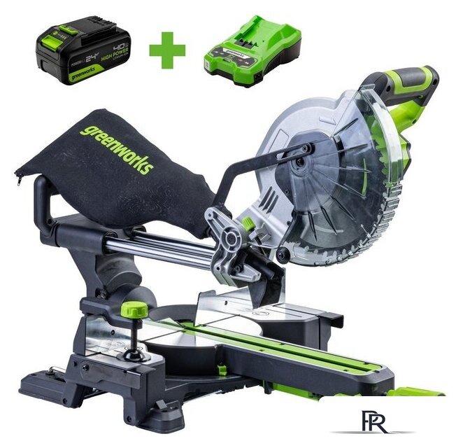 Торцовочная пила Greenworks GD24MS216K4 1501707UB (с 1-им АКБ) - Изображение №1 — Интернет-магазин ПроЗаказ