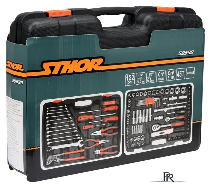 Универсальный набор инструментов Sthor 58690 122 предмета - Изображение №4 — Интернет-магазин ПроЗаказ