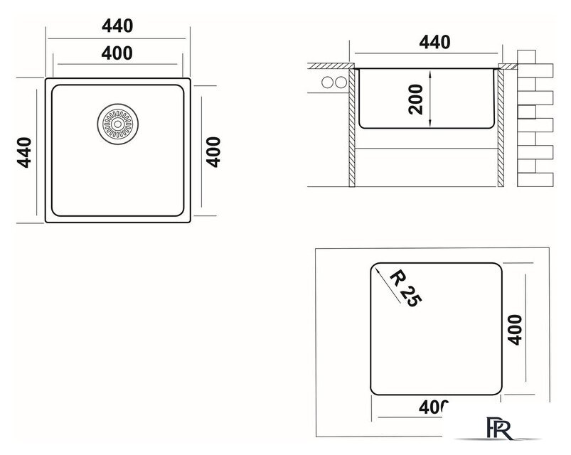 Кухонная мойка Ukinox Лофт LOB400.400-GT10P - Изображение №4 — Интернет-магазин ПроЗаказ