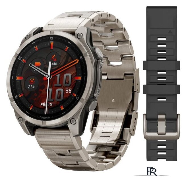 Умные часы Garmin Fenix 8 Sapphire, Titanium 47мм (светло-серый, титановый ремешок) - Изображение №1 — Интернет-магазин ПроЗаказ