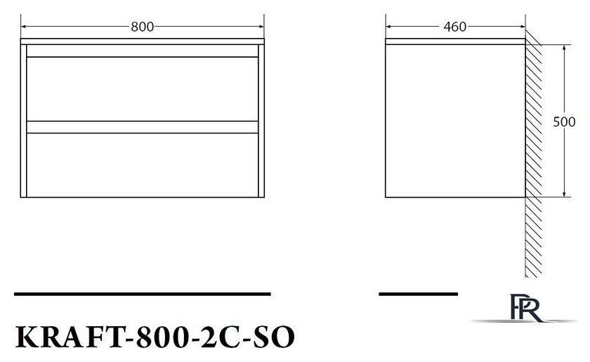  BelBagno Тумба под умывальник Kraft-800-2C-SO-RGB (rovere galifax bianco) - Изображение №5 — Интернет-магазин ПроЗаказ