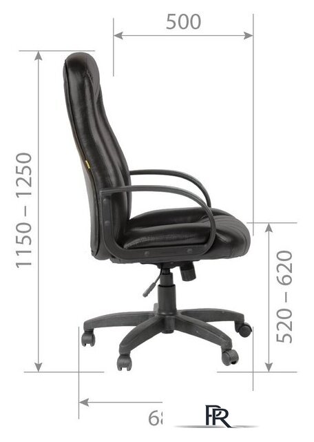 Офисное кресло CHAIRMAN 685 ЭКО (черный) - Изображение №5 — Интернет-магазин ПроЗаказ