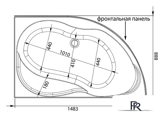 Ванна Aquanet Graciosa 150x90 R - Изображение №6 — Интернет-магазин ПроЗаказ