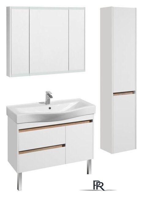  Акватон Шкаф с зеркалом Нортон 100 1A249302NT010 (белый) - Изображение №4 — Интернет-магазин ПроЗаказ