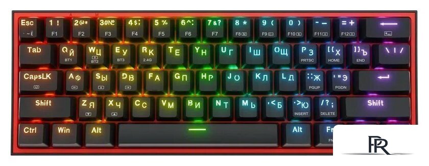 Клавиатура Redragon Fizz Pro (черный/красный) - Изображение №1 — Интернет-магазин ПроЗаказ
