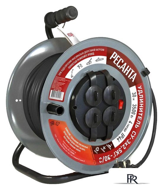 Удлинитель на катушке Ресанта СУ-3х2.5КГ-30/3 - Изображение №1 — Интернет-магазин ПроЗаказ