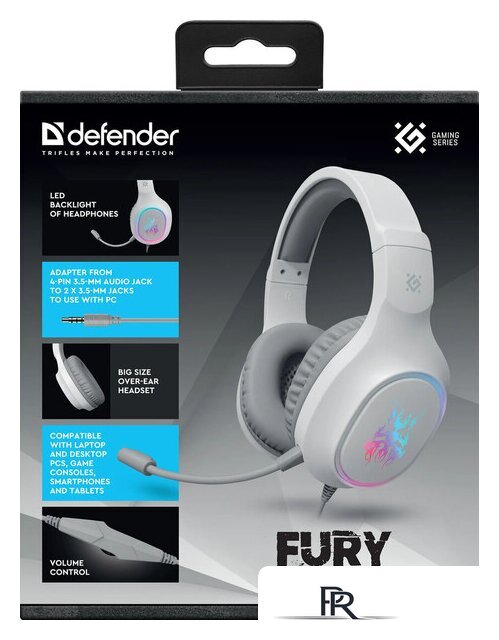 Наушники Defender Fury (белый) - Изображение №6 — Интернет-магазин ПроЗаказ