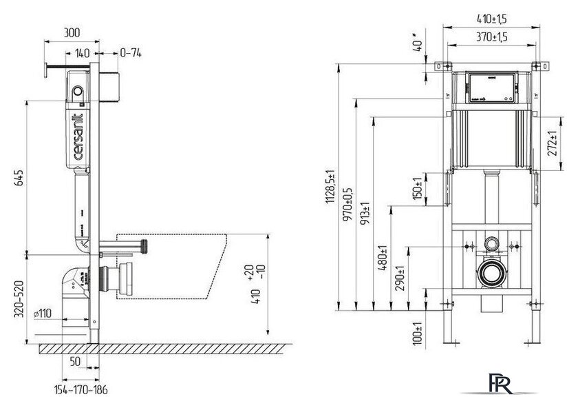 Инсталляция для унитаза Cersanit Aqua Smart M 40 68177 - Изображение №9 — Интернет-магазин ПроЗаказ