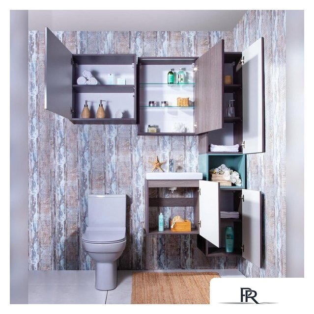  Бриклаер Тумба под умывальник Кристалл 50 (ясень анкор темный/софт графит) - Изображение №9 — Интернет-магазин ПроЗаказ