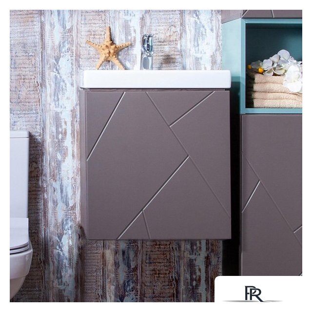  Бриклаер Тумба под умывальник Кристалл 50 (ясень анкор темный/софт графит) - Изображение №7 — Интернет-магазин ПроЗаказ